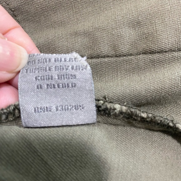 Women Canvas Cargo Vest Medium M Canvas Jacket Green Vest Drawstring Waist - Picture 9 of 10